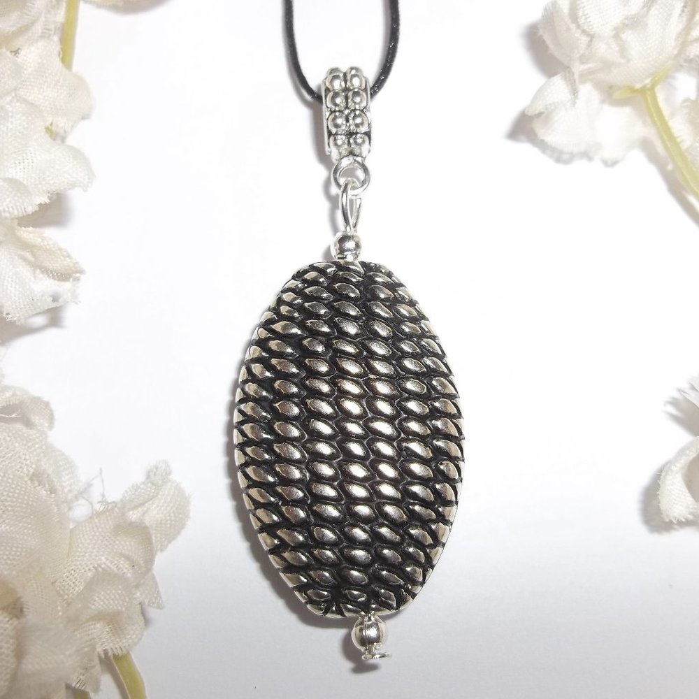 Statement Necklace, Silver Statement Necklace, Necklace, Beaded Necklace, 7626